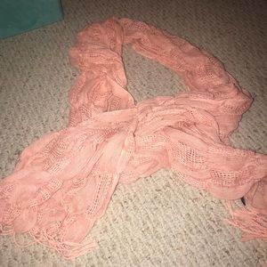 Pale peach/salmon scarf